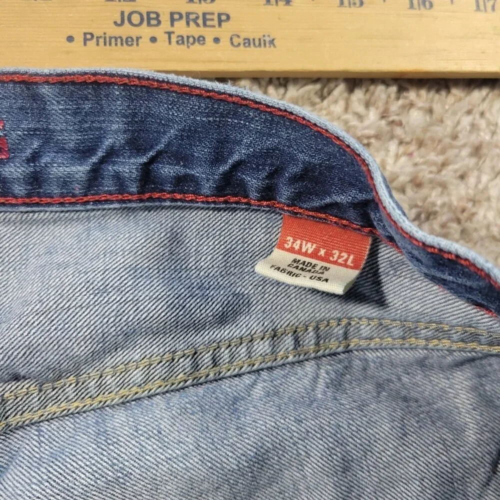 J Crew Jeans Mens 34x32 Straight Casual Dark Wash Denim
